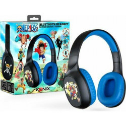 KONIX - ONE PIECE 2.0 Fejhallgató Vezeték Nélküli Bluetooth Gaming Stereo, Mikrofon, Fekete-Kék