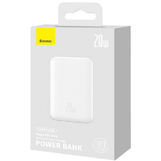 Baseus P10059001223-00 Mini Air 10000mAh 20W mágneses fehér power bank Baseus P10059001223-00 Mini Air 10000mAh 20W mágneses fehér power bank