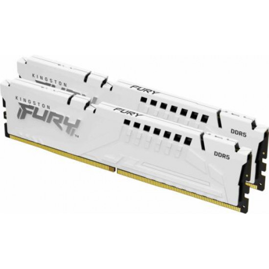 KINGSTON FURY Memória DDR5 32GB 6000MT/s CL40 DIMM (Kit of 2) Beast White XMP