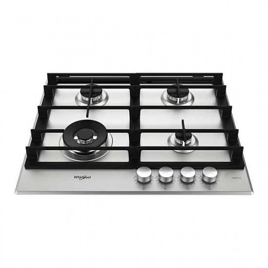 Whirlpool GMWL 628/IXL EE inox, beépíthető, gáz, főzőzóna: 3 +1 wok égőfej, beépíthető méret: 56cm, főzőlap