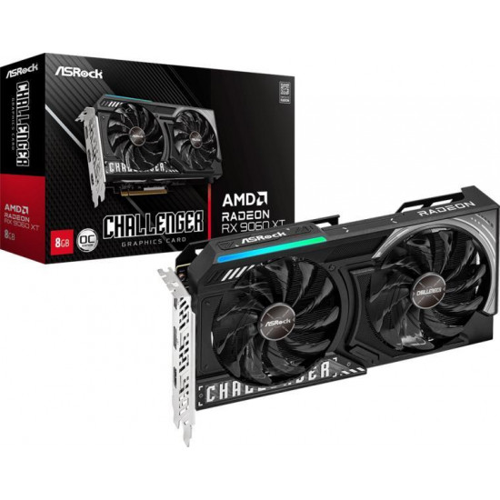 Asrock RX 9060 XT 8GD6 Challenger OC videokártya Asrock RX 9060 XT 8GD6 Challenger OC videokártya