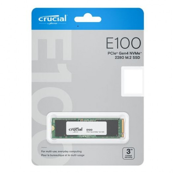 Crucial E100 1TB PCIe 4.0 M.2 SSD Crucial E100 1TB PCIe 4.0 M.2 SSD