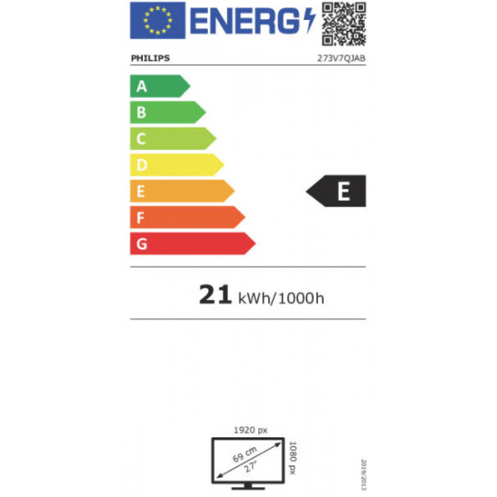 Philips LED monitor fekete (273V7QJAB/00)