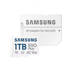 SAMSUNG EVO Plus 1TB microSDXC kártya, UHS-1, U3, V30, A2, + SD Adapter, R160/W Memóriakártya SAMSUNG EVO Plus 1TB microSDXC kártya, UHS-1, U3, V30, A2, + SD Adapter, R160/W Memóriakártya