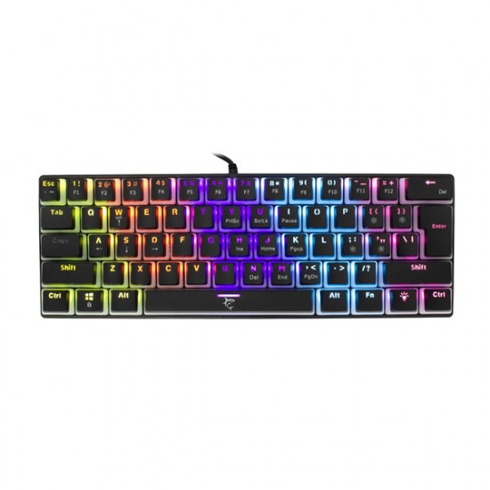 White Shark ASHIKO GK-2202B/R-US fekete mechanikus red switch gamer billentyűzet (WS GK-2202B/R-US)