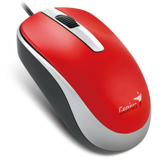 GENIUS Vezetékes egér optikai DX-120, USB, 1000dpi, Piros (DX_120_USB_RED) GENIUS Vezetékes egér optikai DX-120, USB, 1000dpi, Piros (DX_120_USB_RED)