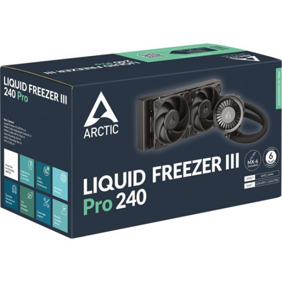ARCTIC COOLING Liquid Freezer III Pro 240 (vízhűtés), Univerzális CPU hűtő