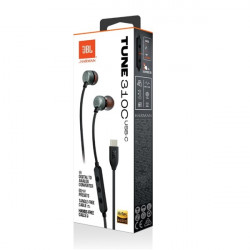 JBL T 310 C BLK vezetékes USB C mikrofonos fekete fülhallgató (JBLT310CBLK)