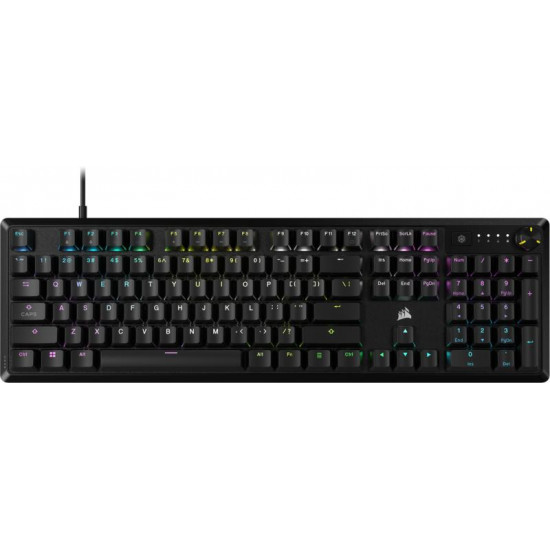 CORSAIR Vezetékes Billentyűzet Gaming, K70 CORE RGB, Mechanikus, MLX Red switch, 104 gombos, US, fekete (CH-910971E-NA)