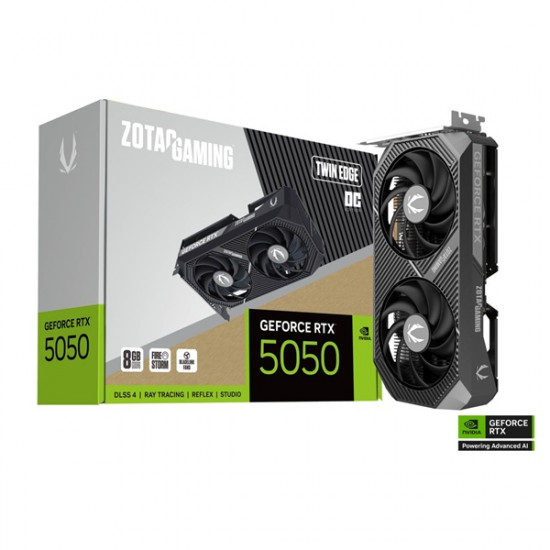 ZOTAC RTX 5050 TWIN EDGE OC 8GB GDDR6 OC PCI-Ex16x nVIDIA Videokártya ZOTAC RTX 5050 TWIN EDGE OC 8GB GDDR6 OC PCI-Ex16x nVIDIA Videokártya