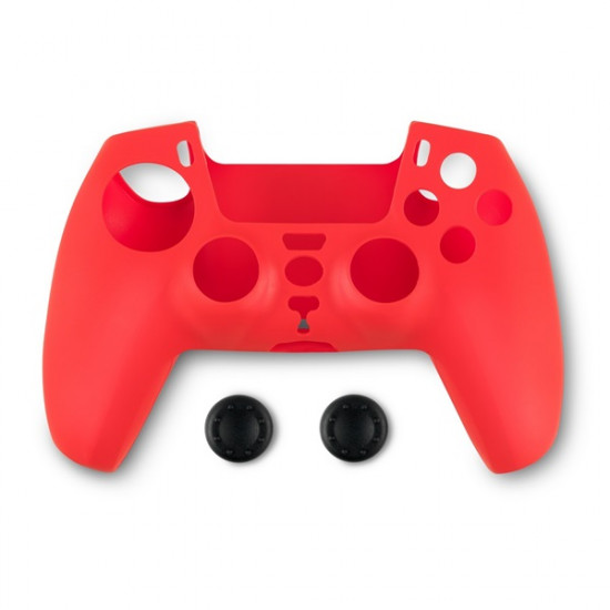 Spartan Gear 2808149 PS5 kontroller szilikon skin piros + hüvelykujj csúszásgátló Spartan Gear 2808149 PS5 kontroller szilikon skin piros + hüvelykujj csúszásgátló