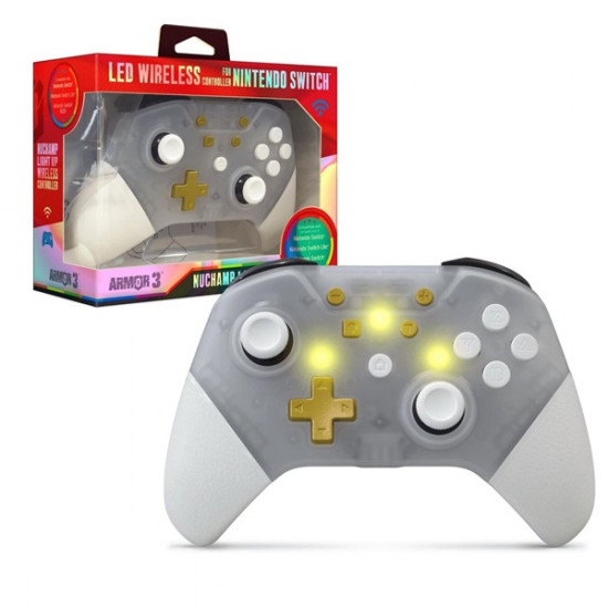 ARMOR3 NUCHAMP Nintendo Switch Kiegészítő Vezeték nélküli kontroller, Átlátszó ARMOR3 NUCHAMP Nintendo Switch Kiegészítő Vezeték nélküli kontroller, Átlátszó