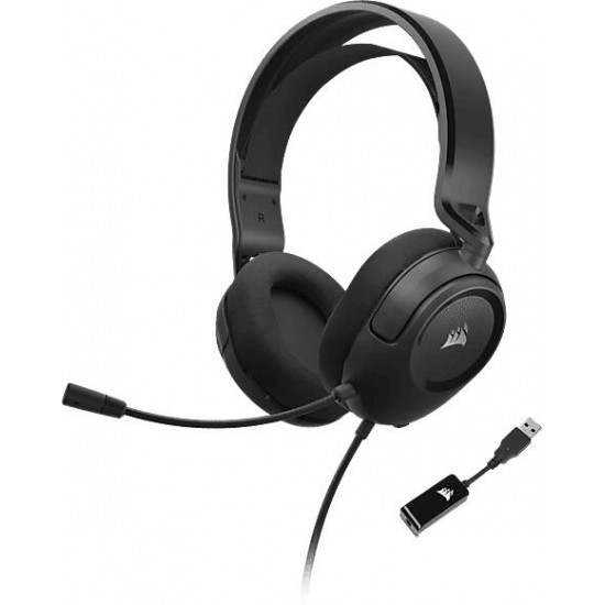 CORSAIR Vezetékes Headset, HS35 SURROUND v2 Gaming, Multiplatform, fekete (CA-9011386-EU)