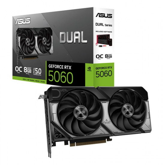 Asus RTX 5060 OC Edition Dual GeForce nVidia 8GB GDDR7 128bit PCIe videókártya Asus RTX 5060 OC Edition Dual GeForce nVidia 8GB GDDR7 128bit PCIe videókártya