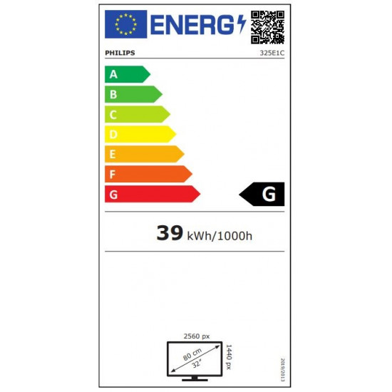 32 Philips LED monitor fekete (325E1C/00)
