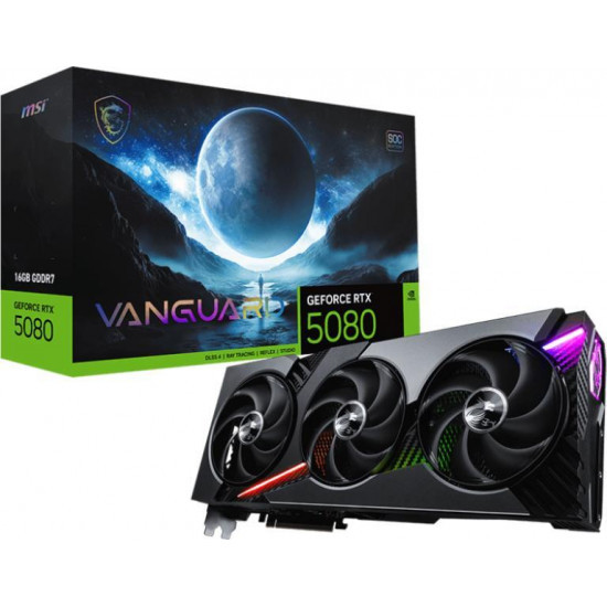MSI RTX 5080 VANGUARD SOC 16GB DDR7 PCI-Ex16x nVIDIA Videokártya MSI RTX 5080 VANGUARD SOC 16GB DDR7 PCI-Ex16x nVIDIA Videokártya