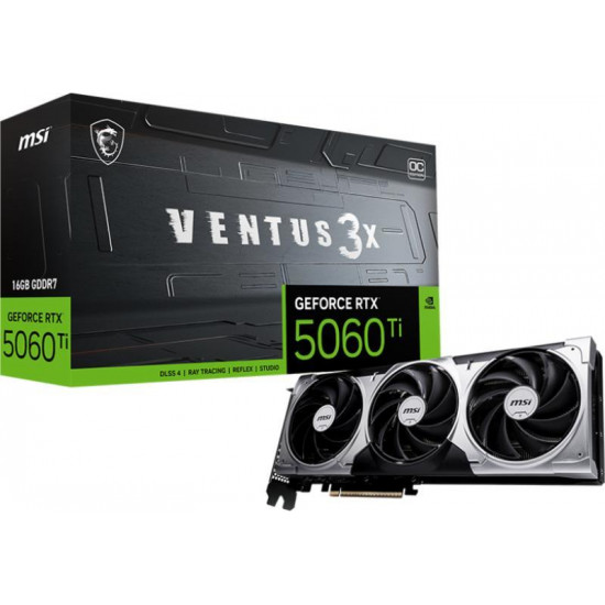 MSI RTX 5060 Ti VENTUS 3X 16GB DDR7 OC PCI-Ex16x nVIDIA Videokártya