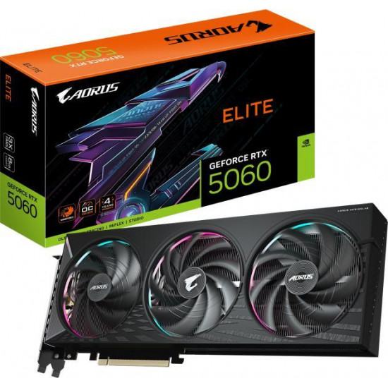 Gigabyte RTX 5060 AORUS ELITE 8GB videokártya Gigabyte RTX 5060 AORUS ELITE 8GB videokártya