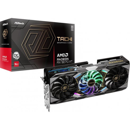 Asrock RX 9070 XT 16GD6 TAICHI OC videokártya (90-GA5HZZ-00UANF) Asrock RX 9070 XT 16GD6 TAICHI OC videokártya (90-GA5HZZ-00UANF)