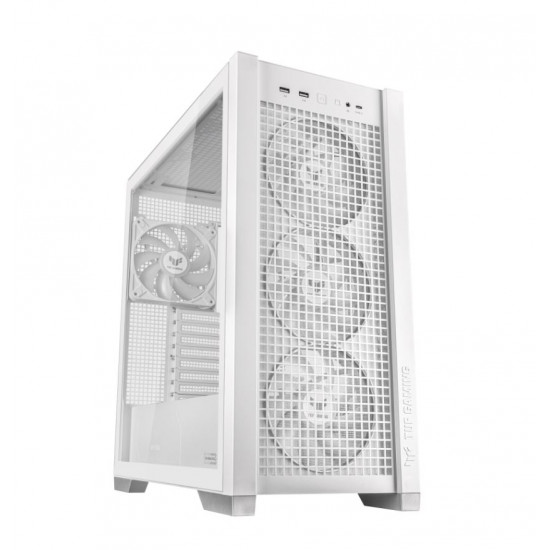 ASUS TUF Gaming GT302, Tápegység nélkül, Fehér, Üvegfalú Ház ASUS TUF Gaming GT302, Tápegység nélkül, Fehér, Üvegfalú Ház