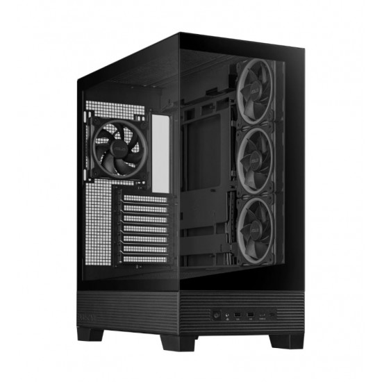 ASUS A31 Plus, Tápegység nélkül, Fekete, Üvegfalú Ház