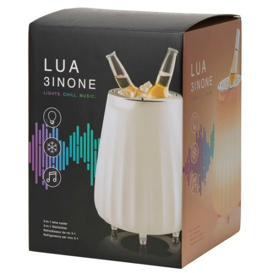 Lua 3inOne jégvödör és Bluetooth hangszóró LED hangulatfénnyel Lua 3inOne jégvödör és Bluetooth hangszóró LED hangulatfénnyel