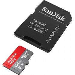SANDISK 215421, MICROSD ULTRA ANDROID KÁRTYA 64GB, 140MB/s, A1, Class 10, UHS-I
