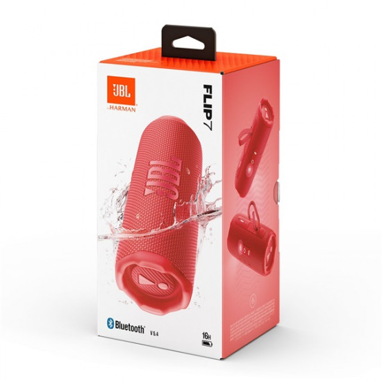 JBL FLIP 7 piros Bluetooth hangszóró JBL FLIP 7 piros Bluetooth hangszóró