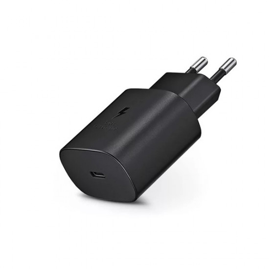 Samsung gyári USB hálózati töltő adapter TypeC bemenet 25W EPTA800EBE PD.3.0 Super Fast Charging fekete ECO csom Samsung gyári USB hálózati töltő adapter TypeC bemenet 25W EPTA800EBE PD.3.0 Super Fast Charging fekete ECO csom