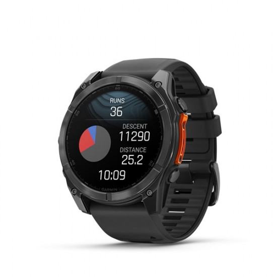 Garmin fenix 8 AMOLED 51mm szilikon pántos fekete okosóra (010-02905-00)