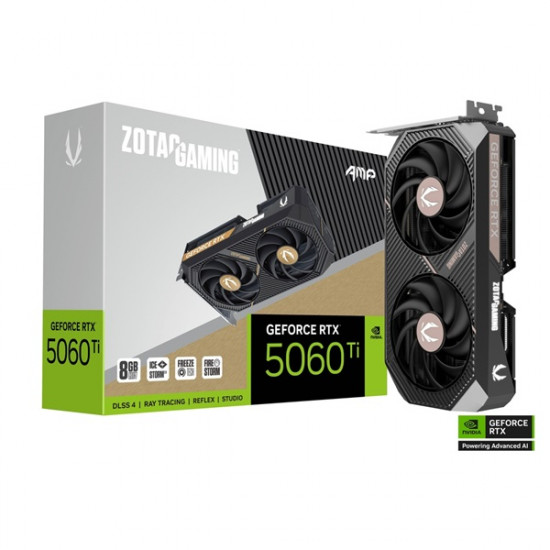 ZOTAC RTX 5060 Ti AMP 8GB GDDR7 PCI-Ex16x nVIDIA Videokártya ZOTAC RTX 5060 Ti AMP 8GB GDDR7 PCI-Ex16x nVIDIA Videokártya