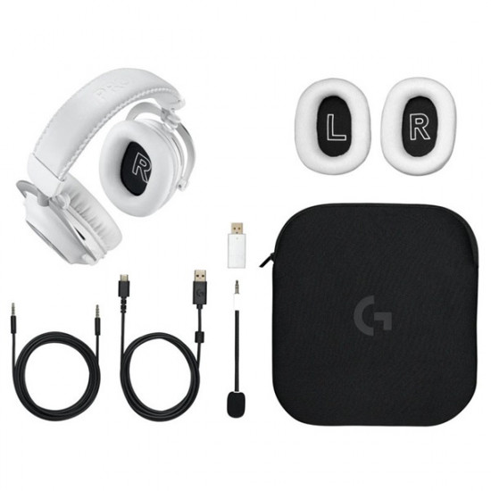 LOGITECH Fejhallgató - Pro X 2 Lightspeed Gaming Vezeték Nélküli Mikrofonos, Fehér