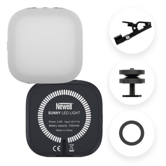 NEWELL Sunny LED lámpa, mágneses rögzítés, 5 fényerő fokozat, 3 világítási mód, 1000mAh, USD-C kábel