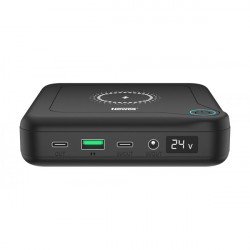 NEWELL GP12 vezeték powerbank, 24.000 mAh, 8 adapter, LED kijelző, vezeték nélküli töltés,