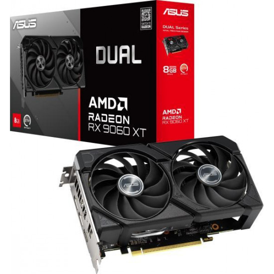 Asus RX 9060 XT 8GD6 Dual videokártya (DUAL-RX9060XT-8G)
