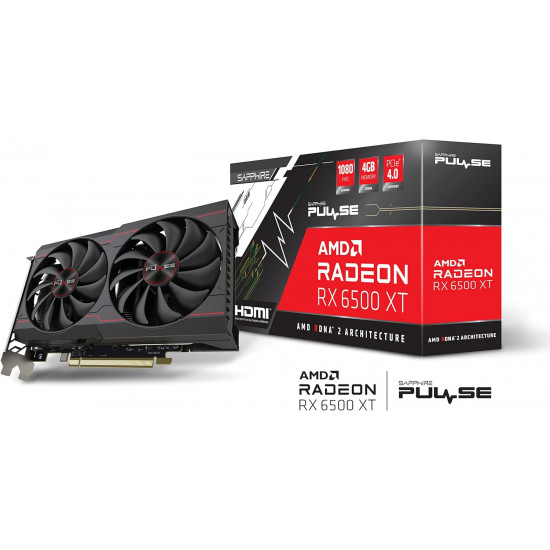 Sapphire RX 6500 XT 4GD6 Pulse Gaming OC videokártya Sapphire RX 6500 XT 4GD6 Pulse Gaming OC videokártya