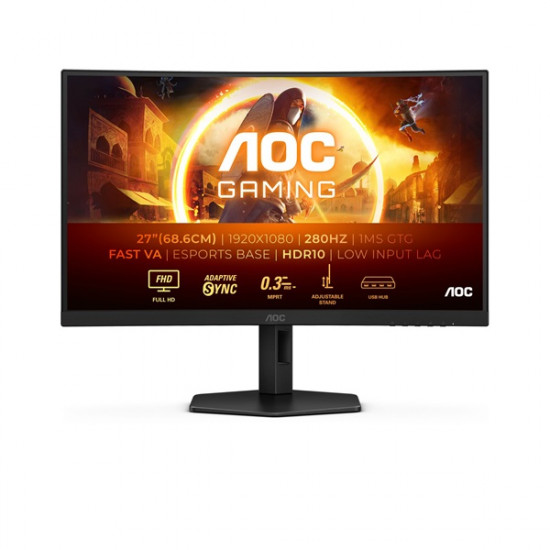 AOC Ívelt Gaming 280Hz monitor 27 AOC Ívelt Gaming 280Hz monitor 27