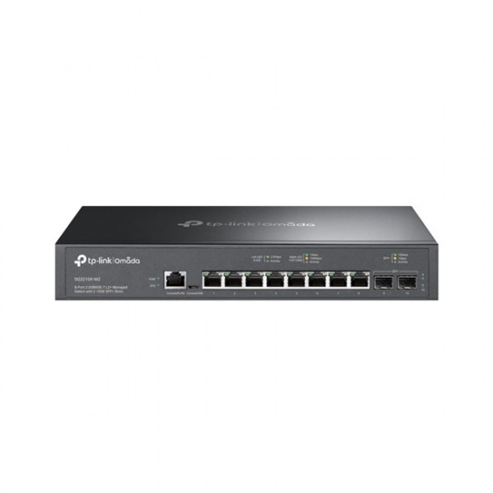 TP-LINK SG3210X-M2 Switch 8x2.5Gbps + 2x10G SFP+ + 1xkonzol port + 1xMicro-USB port, Menedzselhető Rackes