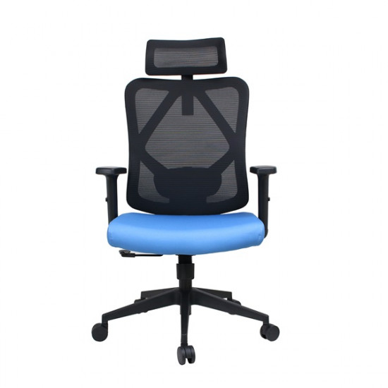 IRISOffice Eclipse kék/fekete ergonómikus, szövet-hálós irodai forgószék fej és háttámasszal IRISOffice Eclipse kék/fekete ergonómikus, szövet-hálós irodai forgószék fej és háttámasszal