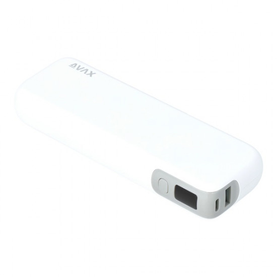 AVAX PB106W LEISURE 15000mAh Type C/PD 30W+QC 18W gyorstöltő fehér power bank