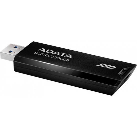 ADATA SC610 2TB USB 3.2 Fekete/Piros külső SSD