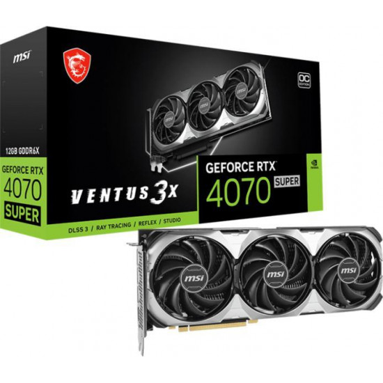 MSI RTX 4070 SUPER VENTUS 3X 12GB PCI-Ex16x nVIDIA DDR6X OC Videokártya