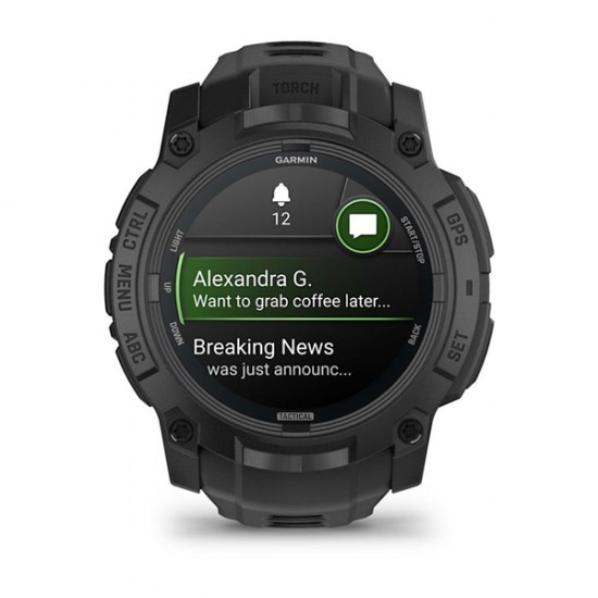 Garmin Instinct 3 AMOLED Tactical Edition (50mm) fekete okosóra