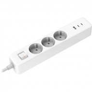 Xiaomi 20W Power Strip (2C1A) EU 1,4m kapcsolós fehér elosztó