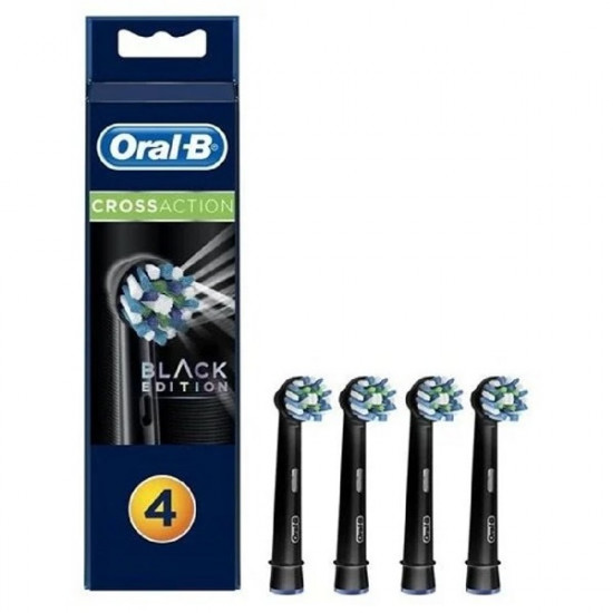 Oral-B EB50BK-4 Cross Action Black 4 db-os elektromos fogkefe pótfej szett (10PO010440)