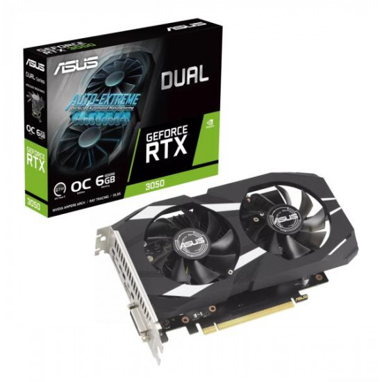 Asus RTX 3050 6GD6 Dual OC videokártya (DUAL-RTX3050-O6G)