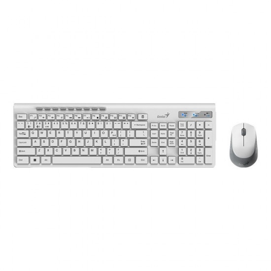 Genius SlimStar 8230 Magyar vezeték nélküli BT + 2.4G szett Copilot billentyűzettel és csendes egérrel (31340015404)