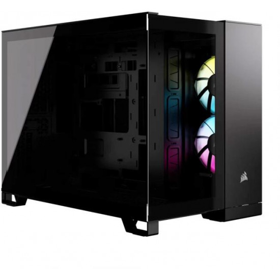 CORSAIR Ház iCUE LINK 2500X RGB, 2x RX120 RGB Ventilátor, Tápegység nélkül, Edzett Üveg, fekete