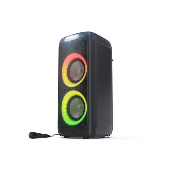 Sharp fekete Bluetooth akkumulátoros party hangszóró (PS-949) Sharp fekete Bluetooth akkumulátoros party hangszóró (PS-949)
