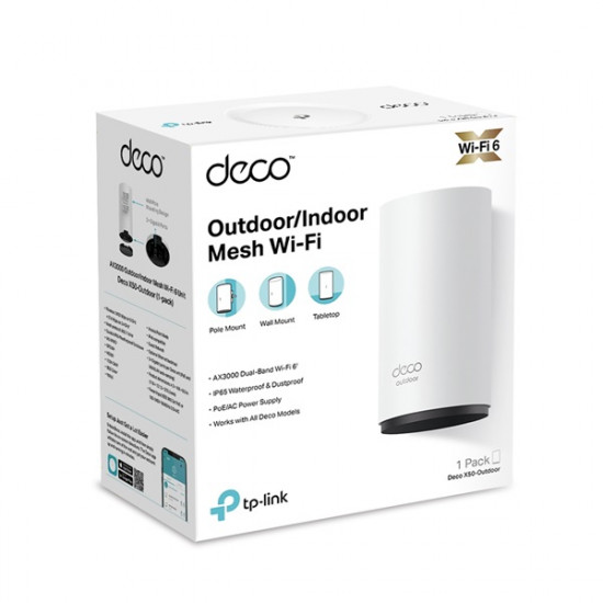 TP-LINK DECO X50-OUTDOOR(1-PACK) Wireless Mesh Networking system AX3000 TP-LINK DECO X50-OUTDOOR(1-PACK) Wireless Mesh Networking system AX3000